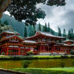 The Byodo-In Temple on the island of Oahu, Hawaii