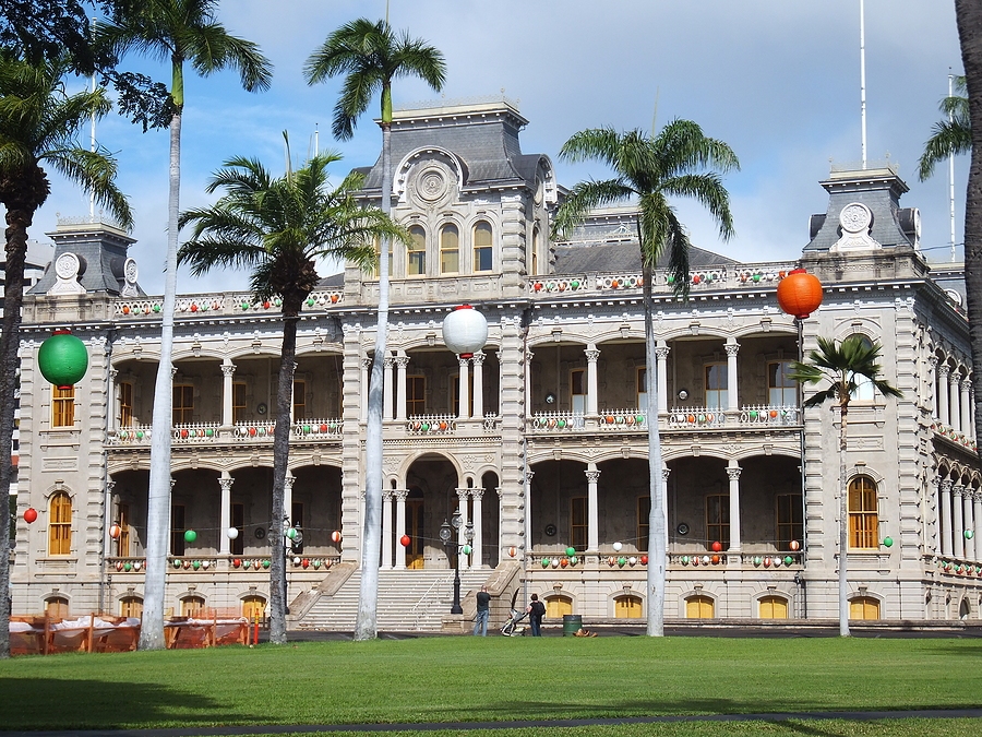 Iolani Palace in Oahu, Hawaii